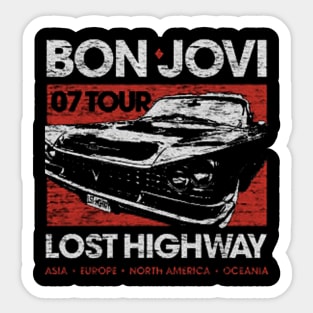 2022 bon tour band jovi 07 tour lost highway Sticker